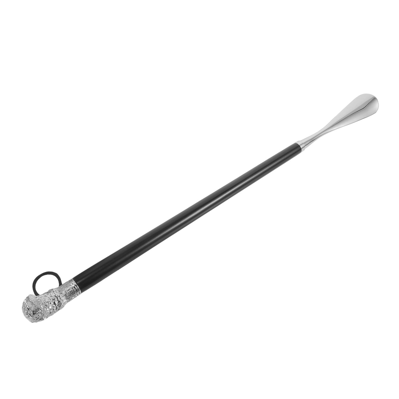 MAGICLULU Calzascarpe in Metallo lungo 56cm Manico Ergonomico Nero, Strumento Portatile per Indossare Scarpe, per Donne e Anziani a Casa in Viaggio