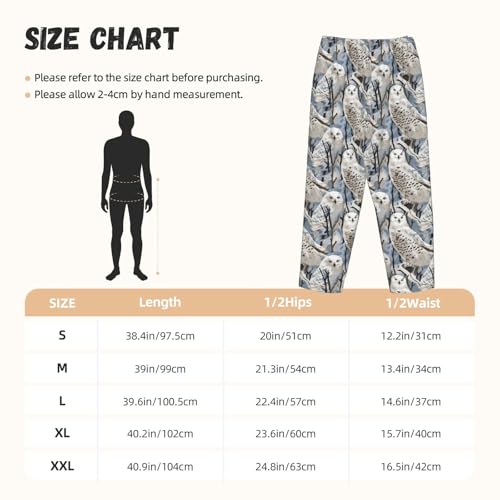 PrelerDIY Calça de pijama feminina confortável elástica com bolsos e cordão, Camuflagem de coruja da
