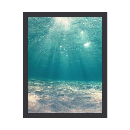 太陽が海の下で輝いています 絵画 絵 海中風景 輝く水の反射 アートパネル ポスター 壁掛け インテリア 玄関 風水 開運 装飾画 寝室 壁飾り 壁の絵 部屋飾り 木枠付きの完成品 尺寸 30x40cm