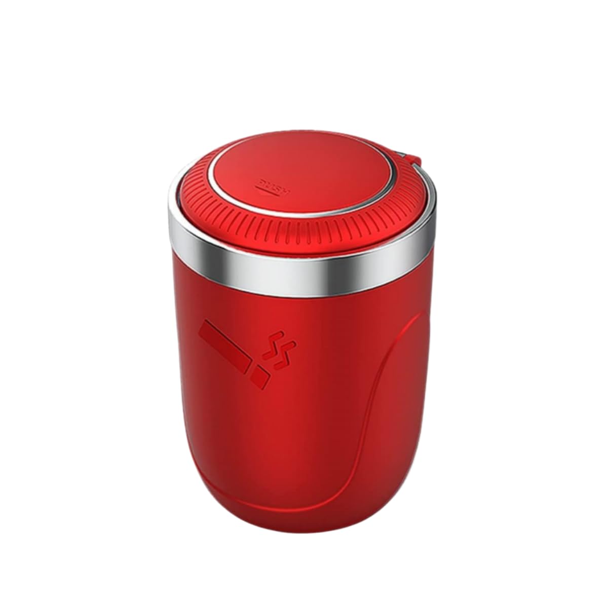 Generic Lighted Car Ashtray with Lid, Smell-Proof (Red)