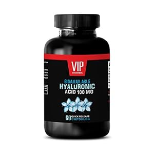 VIP VITAMINS Anti Wrinkle Supplement – HYALURONIC Acid 100 Mg – hyaluronic Acid Extra Strength – 1 Bottle 60 Capsules