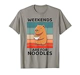 Retro Capybara Weekends Are For Noodles Lover