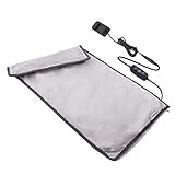 Far Infrared Electric Heating Pad with Auto Shut Off, W/Graphene Fast Heating Technology, 3 Heat-Settings, 110V Input 12V Output, Safe for Back Cramps Arthritic Pain Relief (12