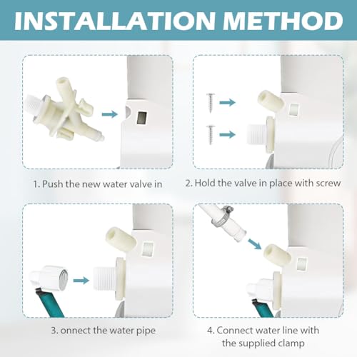 Image of Bibabala Rv Water Valve Replacement, Kit for Pedal-Flush Toilets for Dometic 300 310 320 Series