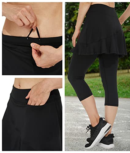 Cityoung-Women-Skorts-Pants-Capri-with-Attached-Skirt-Golf-Skirted-Leggings-Skirts-with-Leggings-Pockets-Workout