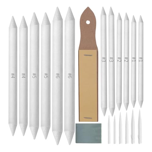 13/20pcs Artistas Terreno De Dibujo Conjunto Herramientas Bocetos Tortillones Doble Extremo.