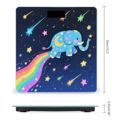 Báscula digital Colorful Elephant para baño 400 lb miniatura 2