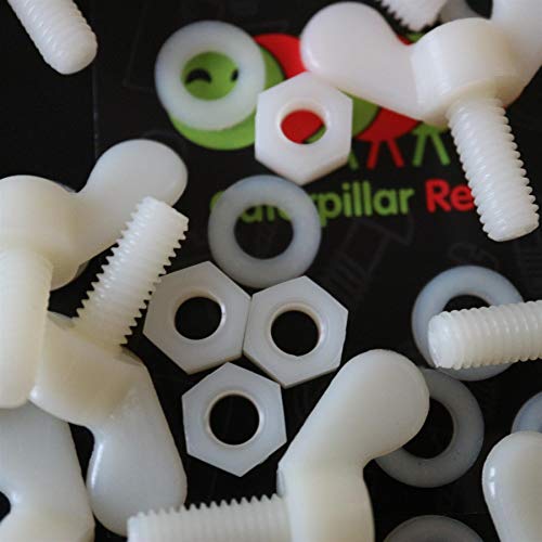 50X Dado Ad Alette A Farfalla In Nylon Con Filettatura, Viti A Macchina, Include Dadi E Rondelle, M6 X 15Mm