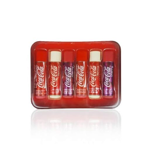 Lip Smacker - Coca-Cola Tin Collection - Set med läppbalsam för barn i olika smaker - Söt present i en samlarobjekt ikonisk Coca-Cola-burk - presentförpackning med 6