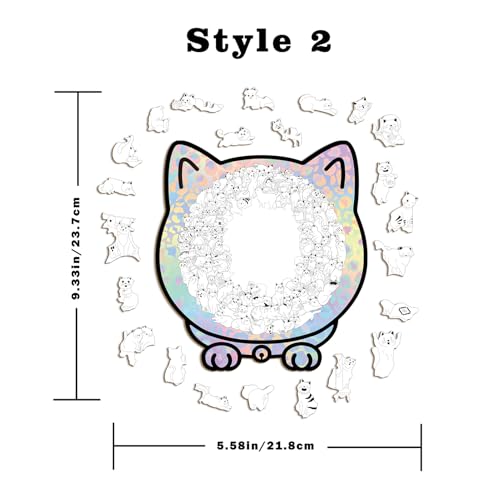 Gato de madera para decoración de interiores sobre el tema de animales 2