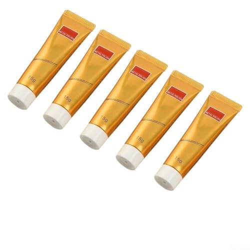 Jotekonoby Crema pulidora de metal, 5 unidades, 15 g, pasta de pulido para metal, removedor de óxido para cromo, pulido de acero inoxidable, latón y crema de limpieza de cobre,