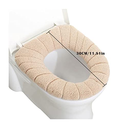 GOOFFY 2 stücke Universal Vier Jahreszeiten Verdickte Haushalt Weiche Matte Herbst Winter Toilettendeckel Toilettensitzkissen Dicke Waschbare Warme Pads 30 cm Polster (Color : Sky Blue) – Bild 3
