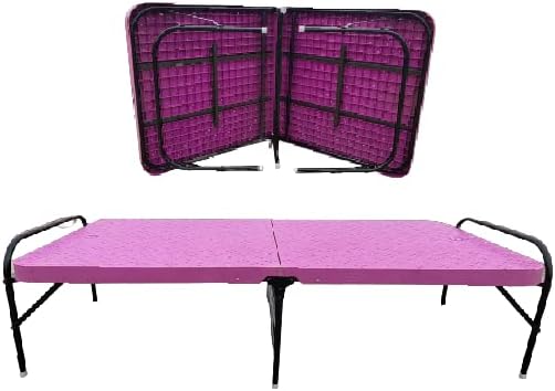 PS PARVESH SMART Waterproff Plastic Folding Bed with Multipurpose use Bed Size (Pink)