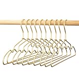 Koobay 12.5” Gold Matt Metal Coat Hanger, 30PCS, Children Standard Suit Hanger, Clothes Hangers for