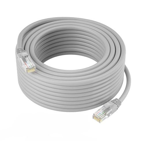 STS (10M) LAN Cable CAT6/Cat 6 Ethernet Cable Network Cable Internet Cable RJ45 LAN Wire High Speed Patch Cable Computer Cord (Compatible With Computer/Laptop/Servers/Gaming Consoles) Grey. (10M)