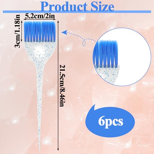 TIESOME Conjunto de 6 pincéis de tintura de cabelo, aplicador de precisão, para colorir e pentear, p
