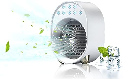 Mobile Air Conditioners No Drip, Air Conditioner Fan Portable Usb Misting Cooling Fan For Office, Adjustable Cooling Fan For The Car, Stylish And Lightweight, Silent Energy Saving (White)