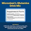Natural Factors Micronized L-Glutamine 5,000 mg Powder - Easy Absorption Gut Health Support Supplement - Powder Amino Acid Supplement Supports Muscle Recovery - 16 oz (90 Servings)