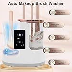 Electric Makeup Brush Cleaner Machine With Makeup Brush Dryer, Automatic Spinning Cosmetic Brushes Cleaner Tool Fit for All Size Makeup Brush with Makeup Brush Cleaning Mat - Image 4