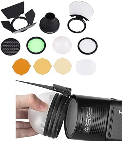 Godox V1 V1-C Flash for Canon Camera Speedlight with Godox AK-R1 Accessories kit, 2600mAh Li-ion Battery TTL 76Ws 2.4G, 1/8000 HSS, 1.5 sec. Recycle Time On-Camera Round Head Flash Speedlite