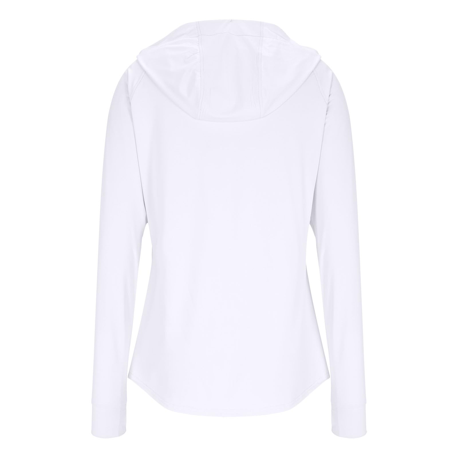 Chaqueta de correr para mujer, con protección solar UPF 50+, con capucha, de secado rápido, con cremallera, ligera, atlética, protección UV, bolsillos, para senderismo, pesca, con agujero para el