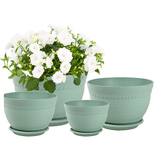 JOELELI 4 macetas de plástico grueso Cover