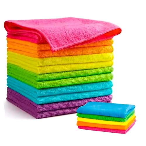 Pano de Microfibra Kit Com 5 unidades, Não Solta Fiapos e Pelinhos, Não Risca, Perfeito Para Lavagem de Carros, Multiuso, Lavável, Reutilizável, Limpeza, Automotivo, Vidro, Doméstica, Limpa Espelho