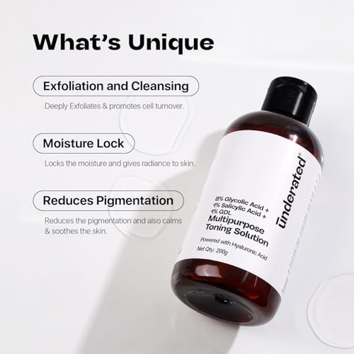 UNDERATED Glycolic Acid 8% Face & Body Toner 200g - Image 5
