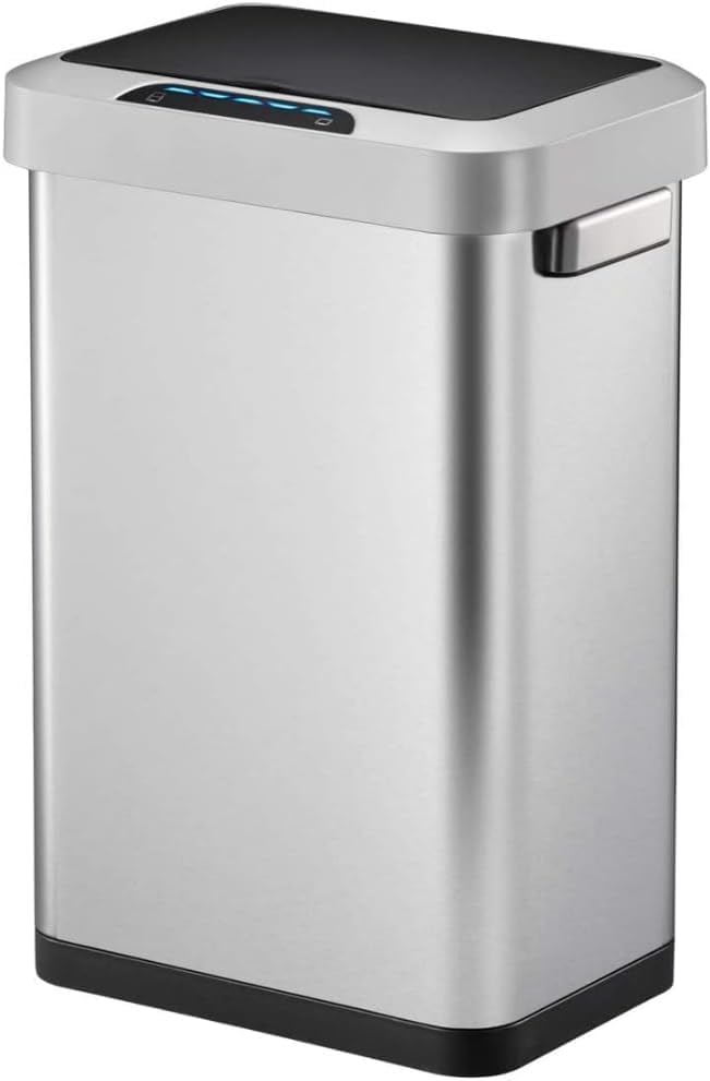 Amazon｜ゴミ箱 自動開閉 ホライゾンセンサービン シルバー 45L ふた