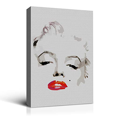 Denozer Marilyn Monroe Canvas Wall Art Poster 16 x 24 inch Classic Movie Stars Painting Home Decor Female Portrait Artwork for Living Room Bedroom