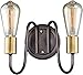 Maxim 11739OIAB Haven Minimalistic Metal Band Wall Sconce, 2-Light 120 Total Watts, 7"H x 9"W, Oil Rubbed Bronze/Antique Brass