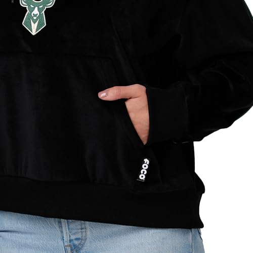 Sudadera con capucha para mujer FOCO de velour premium con acabados de alta calidad de la NBA 3