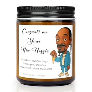 Funny Housewarming Gifts New Home – Lavender Scented Candle Gift for Women & Men, Housewarming Decorations, First Apartment Essentials, Closing Gift for Home Buyers, Congrats on Your New Hizzle