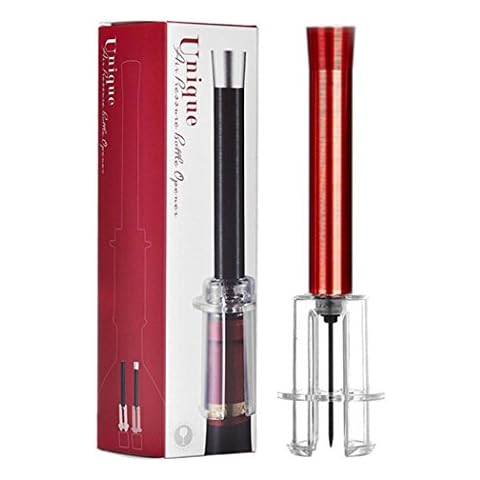 PHOEWON Wine Cork Opener Professional Wine Bottle Opener Easy Open Fast Corkscrew Air Pressure Bottle Opener Cork Removal, Red Wine Accessories (Red) Cover
