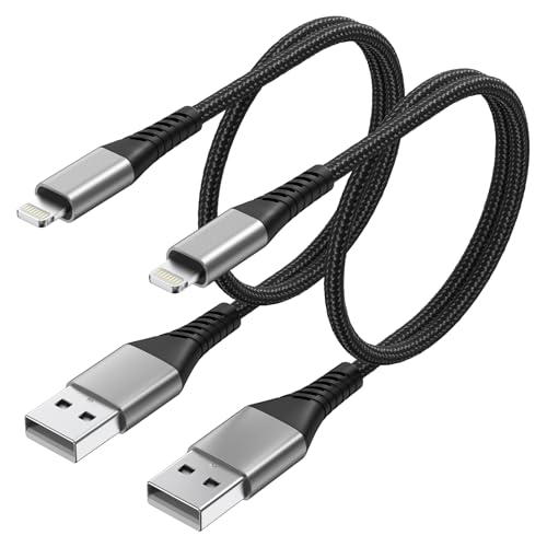 Umefly 2 FT iPhone Charger Cord 2 Pack USB A to Lightning Cable 2FT iPhone Charger Fast Charging Cord for Car iPhone 14 13 12 11 Pro Max