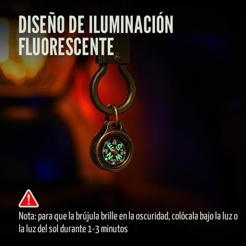 MecArmy Brújula de Supervivencia con Forma de lágrima, Resistente al Agua IPX5, brújula de Senderismo, brújula de Mano fácil de reconocer