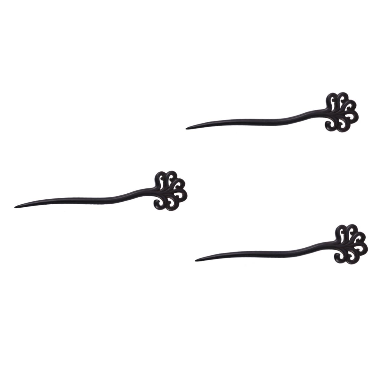 3 Piezas Tenedor Para El Cabello Pasadores De Pelo Chal Palos De Pelo Retro Palillo De Pelo De Las Mujeres Pasador De Pelo De La Vendimia De Madera Novia Natural Pedrería