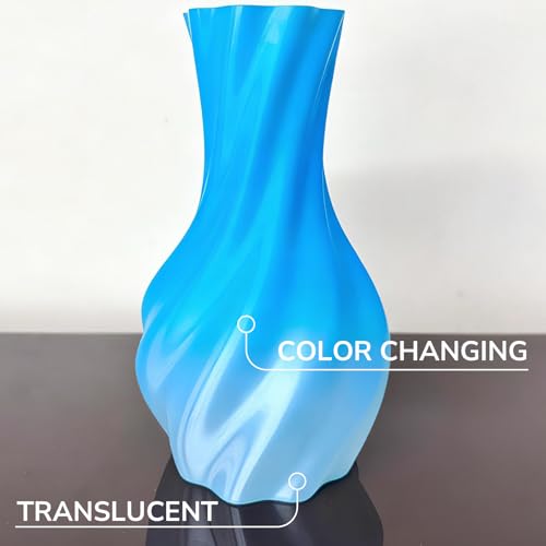 Image of Polymaker Panchroma PLA Filament 1kg, Gradient 3D Printing Filament 1.75mm | Crystal Aquamarine, Neatly Wound PLA for Easy Print & Smooth Feeding. Compatible with Bambu Lab & Most 3D Printers