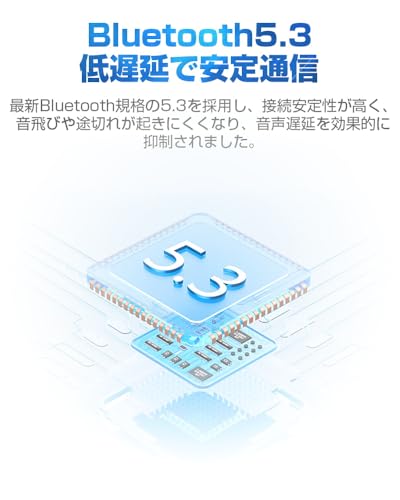 ヘッドセット bluetooth 片耳 【2024年新登場の傑作 通話用イヤホン bluetooth5.3】 bluetooth イヤホン 片耳 最大280待受時間 マイク付き ハンズフリー ヘッドセット 左右耳兼用 耳掛け型 2台同時接続可能 ENCノイズキャンセリング 快適装着 Type-C急速充電 オンライン会議/ビジネスチャット/在宅勤務用 (ブルー) 商品画像3