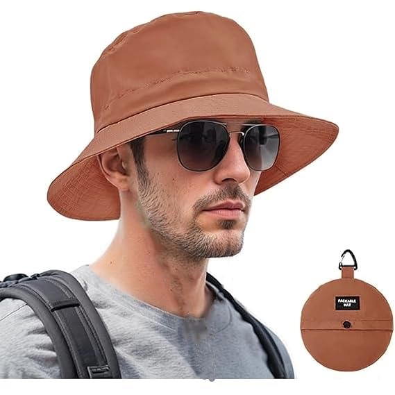 Image of Handcuffs Caps for Mens & Womens Foldable Bucket Hat Lightweight Quick-Drying Waterproof Outdoor Sun Protection Hat with Portable Storage