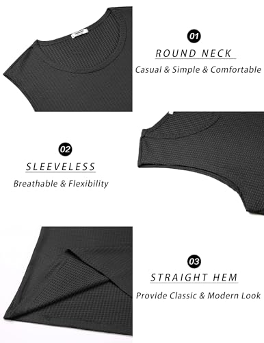 Image of COOFANDY Mens Casual Tank Tops 2 Pack Waffle Knit Sleeveless Shirt Breathable Tank Shirts Summer Muscle Tee