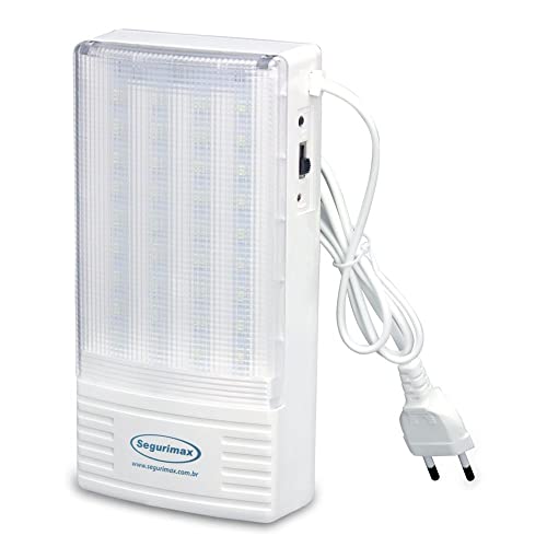 Iluminação Emergência LED 300 Lúmens, Segurimax, 25114, Branco, Pequeno