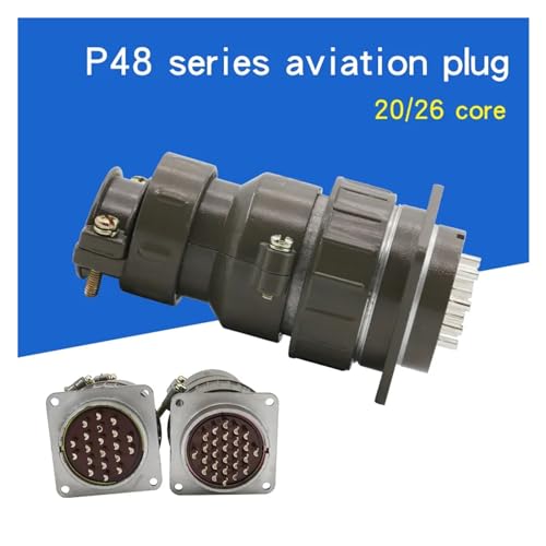Conector circular de aviación serie P48 con núcleo reforzado de 26 pines 4