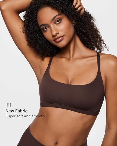 Image of INLYRIC Women's Inbarely Soft Racerback Bralette - Wireless Full Coverage No Padding Unlined Bralette