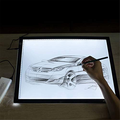 Mesa de luz, Tablero de dibujo LED, muy ligero, muy fino, 3 niveles de brillo, alta transmitancia de luz (Apto para A3, con escala) Cover