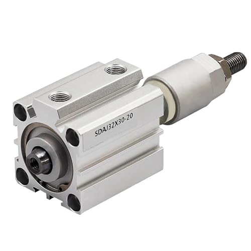 Cilindro neumático de carrera regulable serie SDAJ32X50 con amortiguación integrada