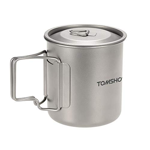 Nishore 420ml Titanium Cup Água Caneca Camping piquenique com tampa