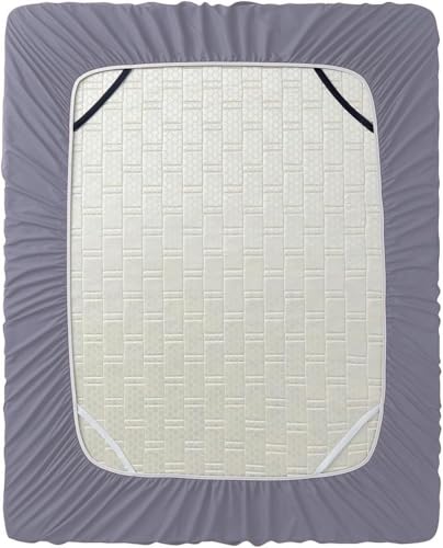 Image of Hearth & Harbor Extra Deep Pocket Queen Fitted Sheet - Fits 18 to 24 Inch Mattress - Ultra Soft 1800 Microfiber, Wrinkle-Free & Breathable - Hotel Luxury Fitted Sheet Only, Grayish Purple