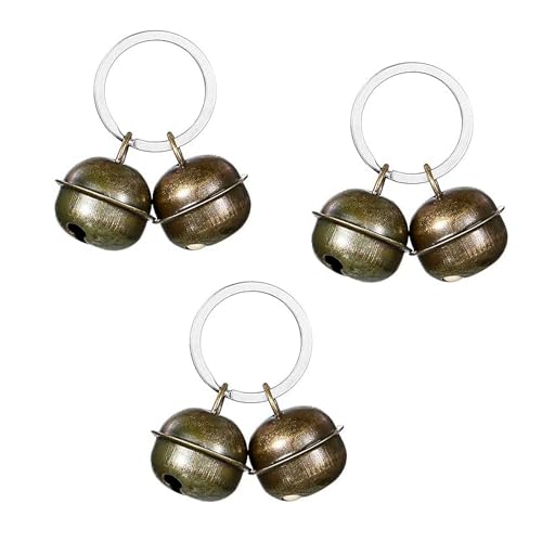 Oykrueats 3 Stück Glöckchen Haustier für Halsband,Katzenglocken Anti Verlust Metall,Kleine Glocke Halsband Anhänger,Laute Haustier Tracker Glocken,Tracker Glöckchen für Katzen Hunde Bell Glocken
