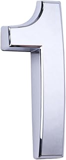 Self-Stick Number Number 1 Silver 3D Self-Stick Bright Number Tag for Door Number Mailbox Number Modern Hotel Number Car Sticker Bright Door Number